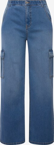 Wide Leg Jeans cargo Studio Untold en bleu : devant