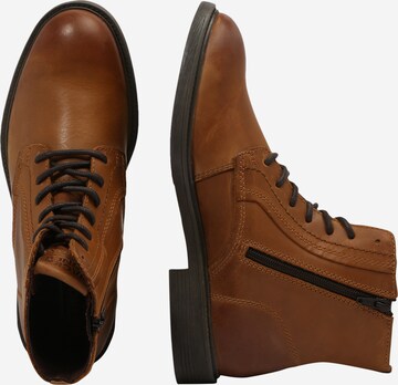 JACK & JONES Lace-Up Boots 'Walton' in Brown