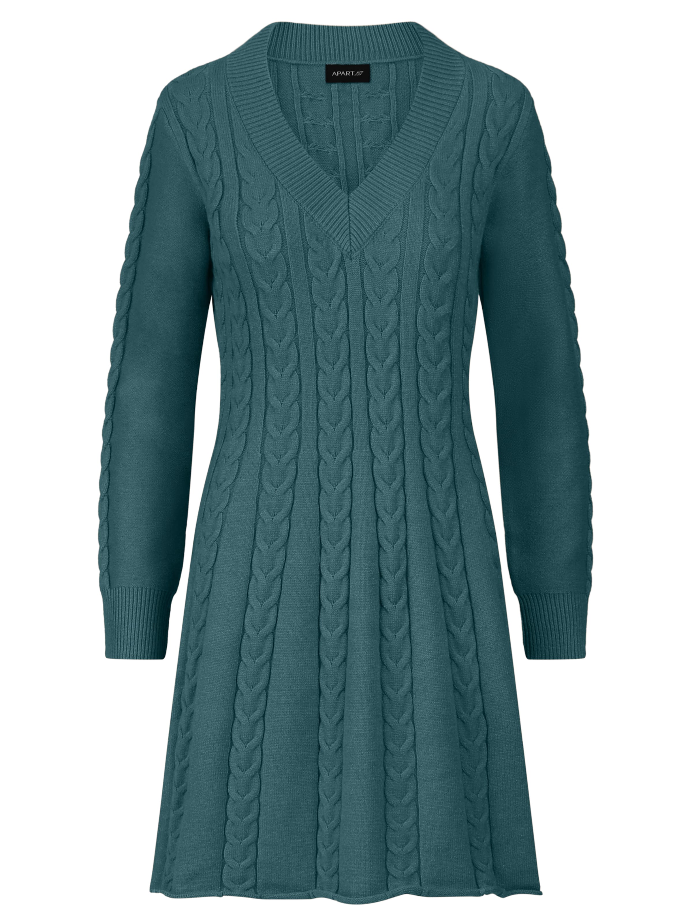 APART Knitted dress in Green: front