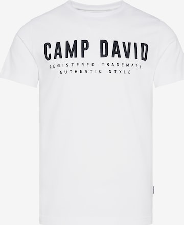 CAMP DAVID Shirt in White: front