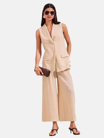 Friends Like These Gilet in Beige: voorkant