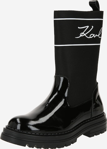 Karl Lagerfeld Škornji | črna barva: sprednja stran