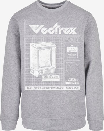 F4NT4STIC Sweatshirt 'Retro Gaming Vectrex 1982' in Grijs: voorkant