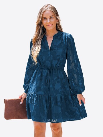 Cupshe Jurk 'Floral' in Blauw: voorkant