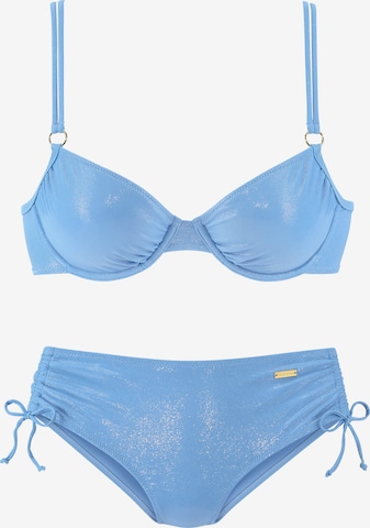 T-shirt Bikini di LASCANA in blu: frontale