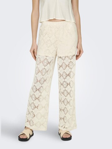 JDY Wide Leg Bukser 'JDYEva' i hvid: forside