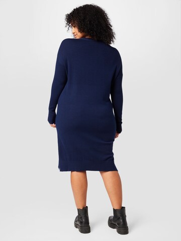 ONLY Carmakoma Knitted dress 'IBI' in Blue