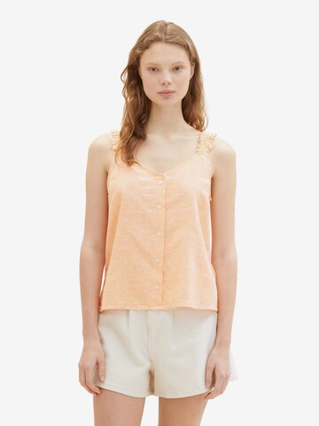 TOM TAILOR DENIM Bluse in Orange: predná strana