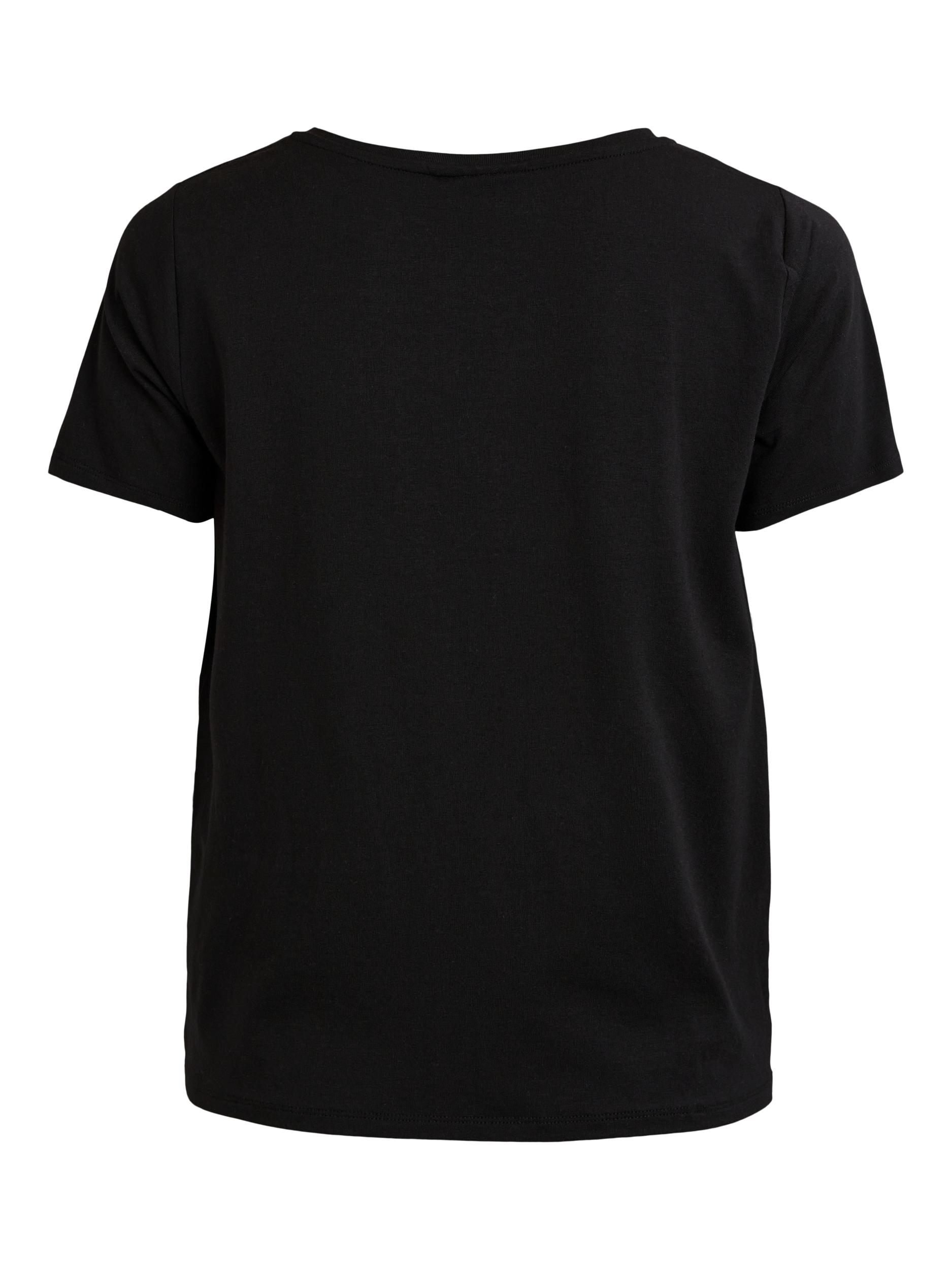 OBJECT T-Shirt Stepnanie in Schwarz 