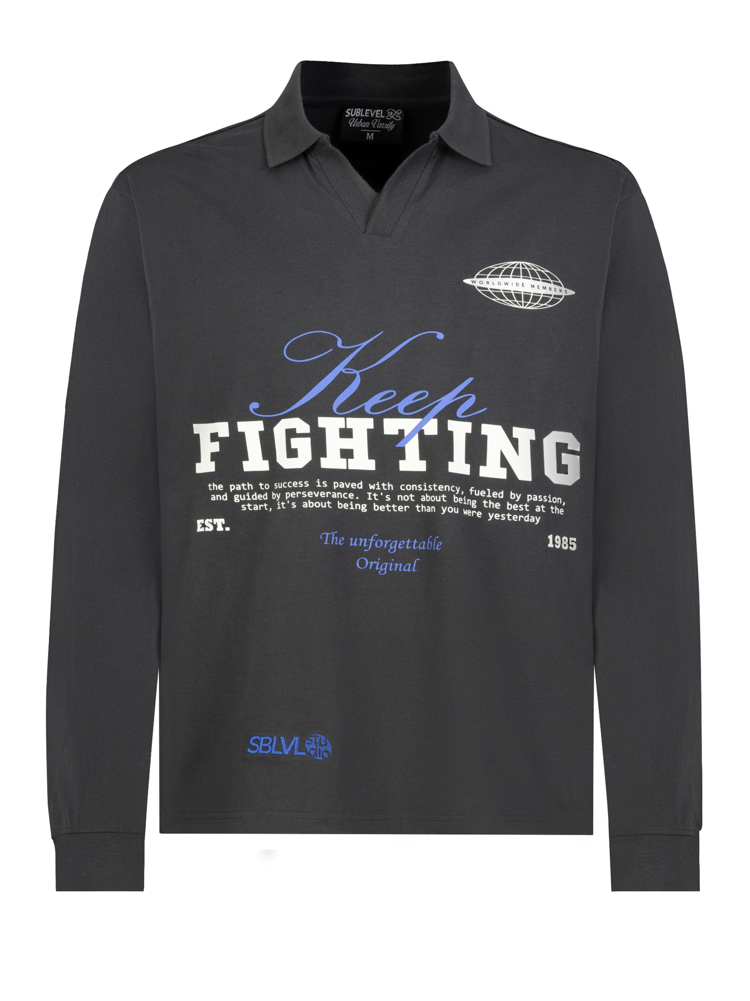 Sublevel Shirt in L in Royal blue / Anthracite / White, Item view