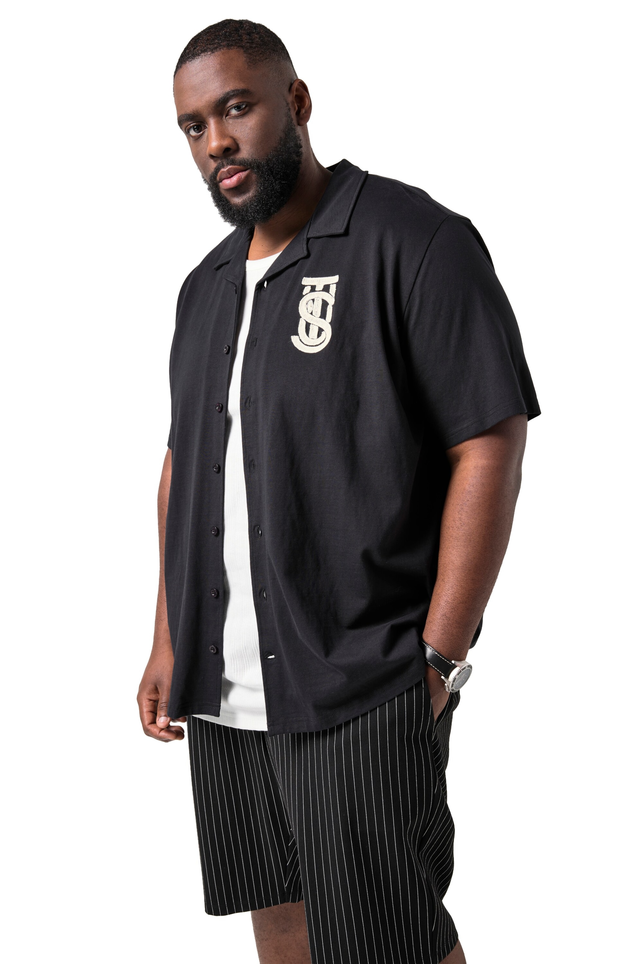 STHUGE Regular Fit Hemd in Schwarz