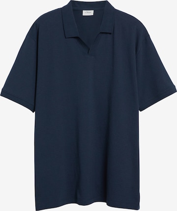s.Oliver Men Big Sizes Shirt in Blue: front