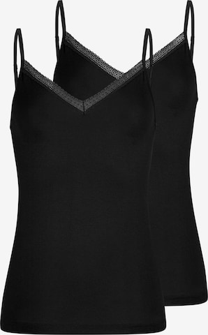 Mey Unterhemd 'Modal Lace' in Schwarz: Vorderseite