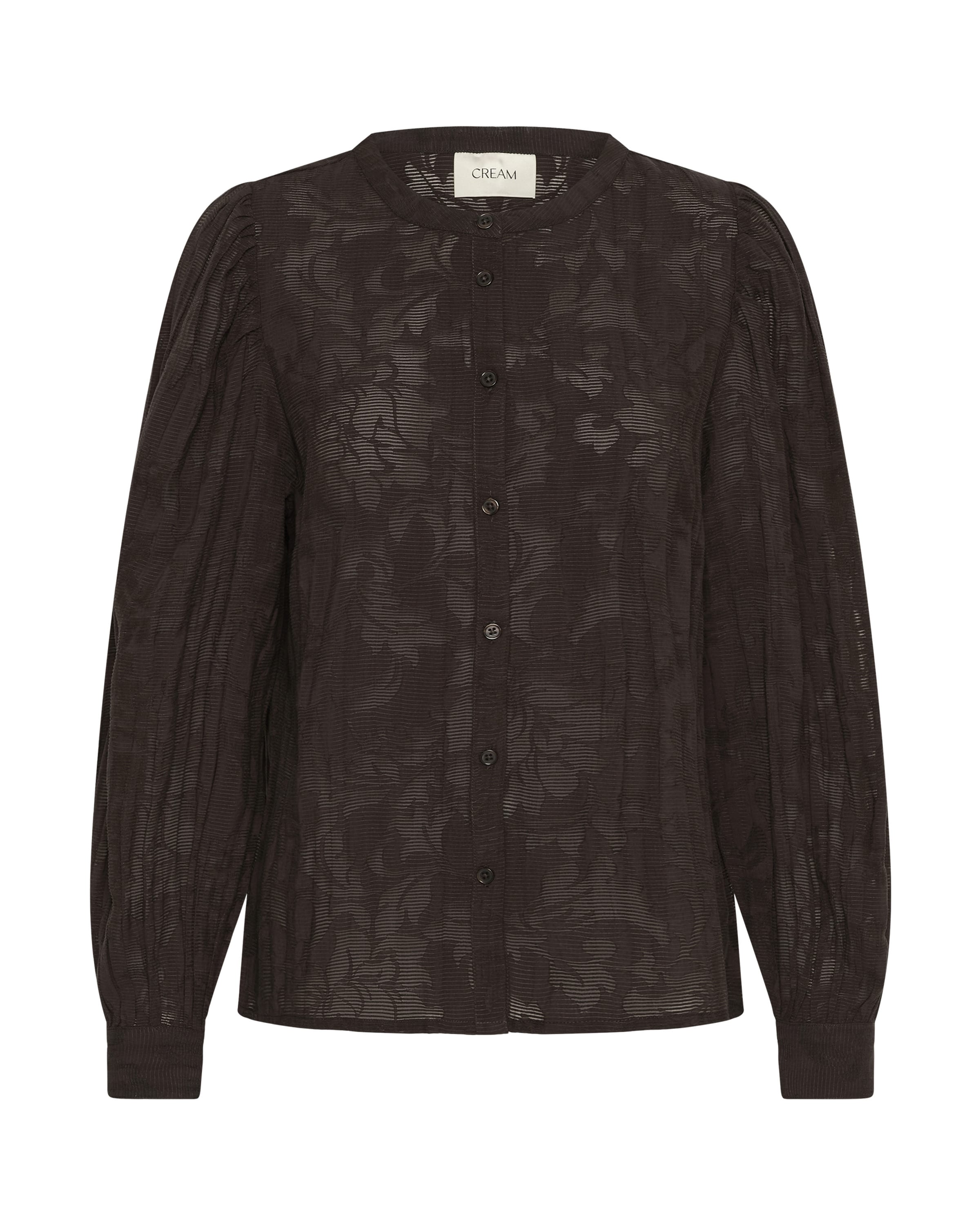 Cream Blouse 'Crissie' in Bruin: voorkant