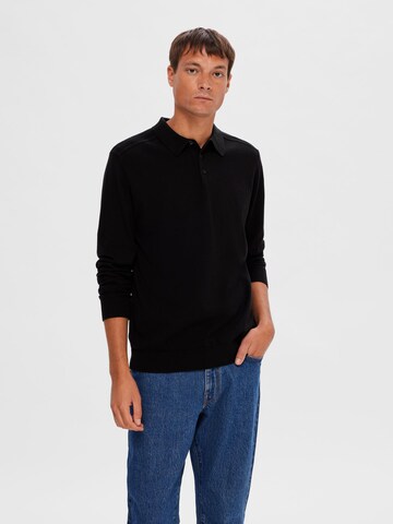 Pull-over 'Berg' SELECTED HOMME en noir : devant