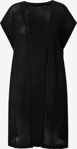 MIAMODA Gebreid vest in Zwart: voorkant