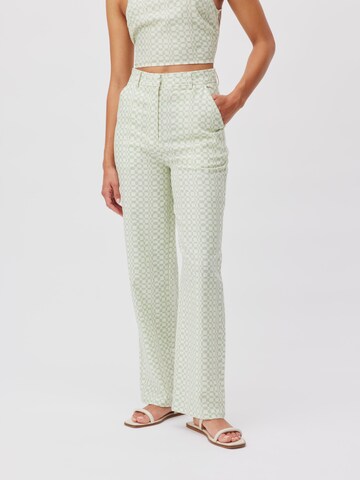 Wide Leg Pantalon 'Eske' LeGer by Lena Gercke en vert : devant