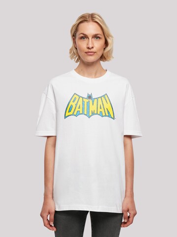 F4NT4STIC Oversized shirt 'DC Comics Batman Crackle' in Wit: voorkant