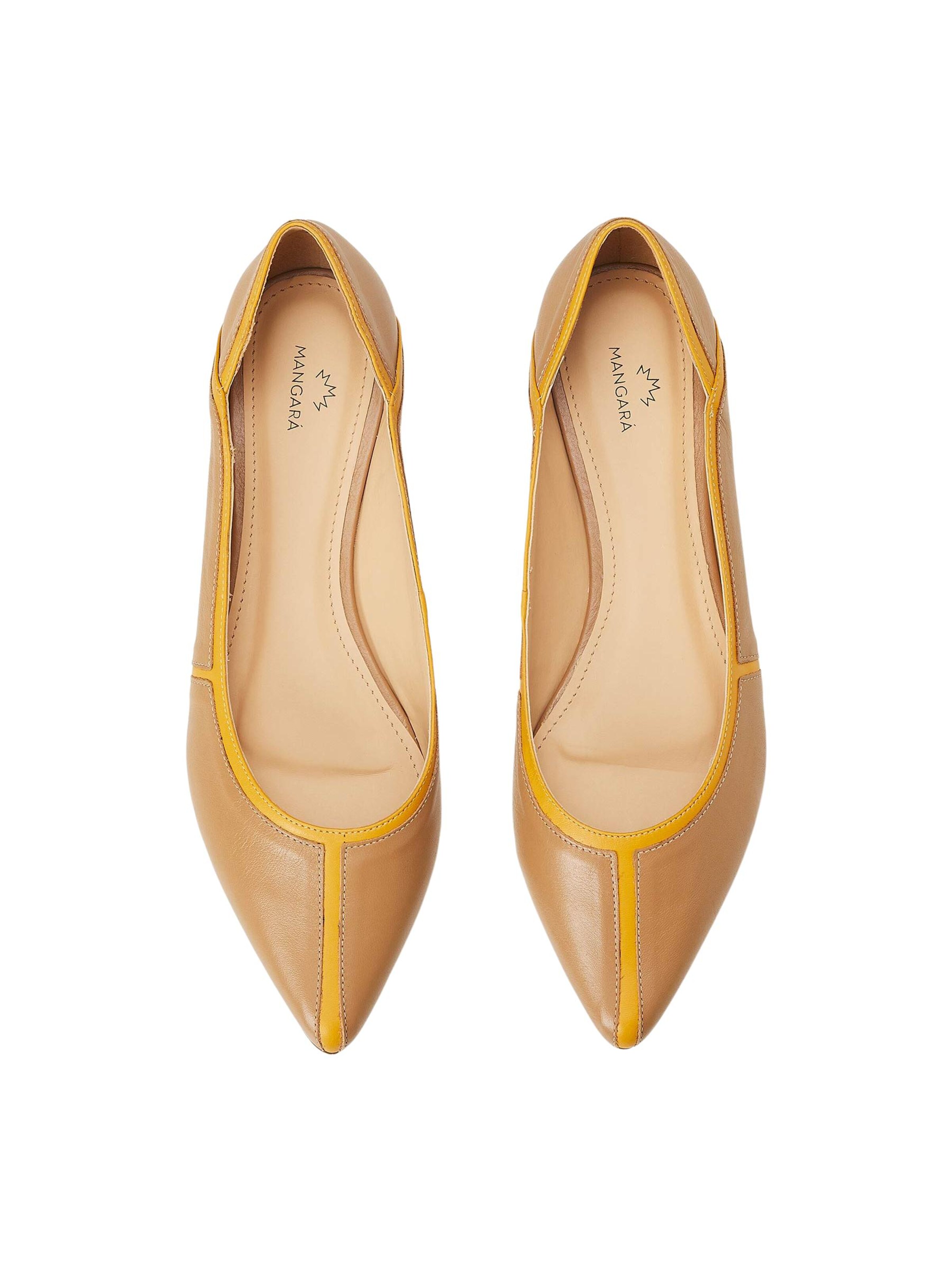 Mangara Atelier Ballerina 'Ballerines Mangara Pitanga en cuir' in Bruin
