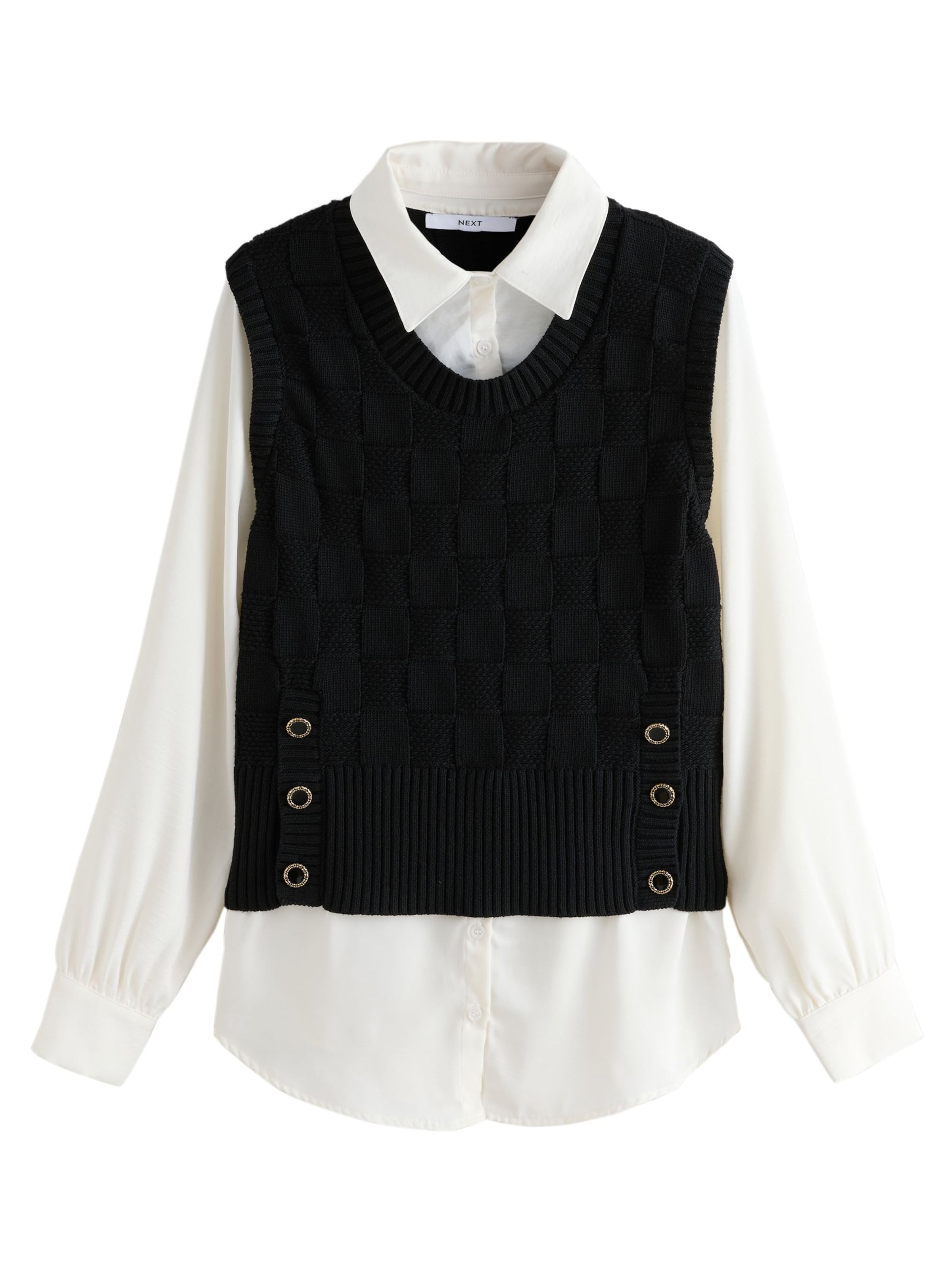 Next Μπλούζα σε μαύρο: μπροστά