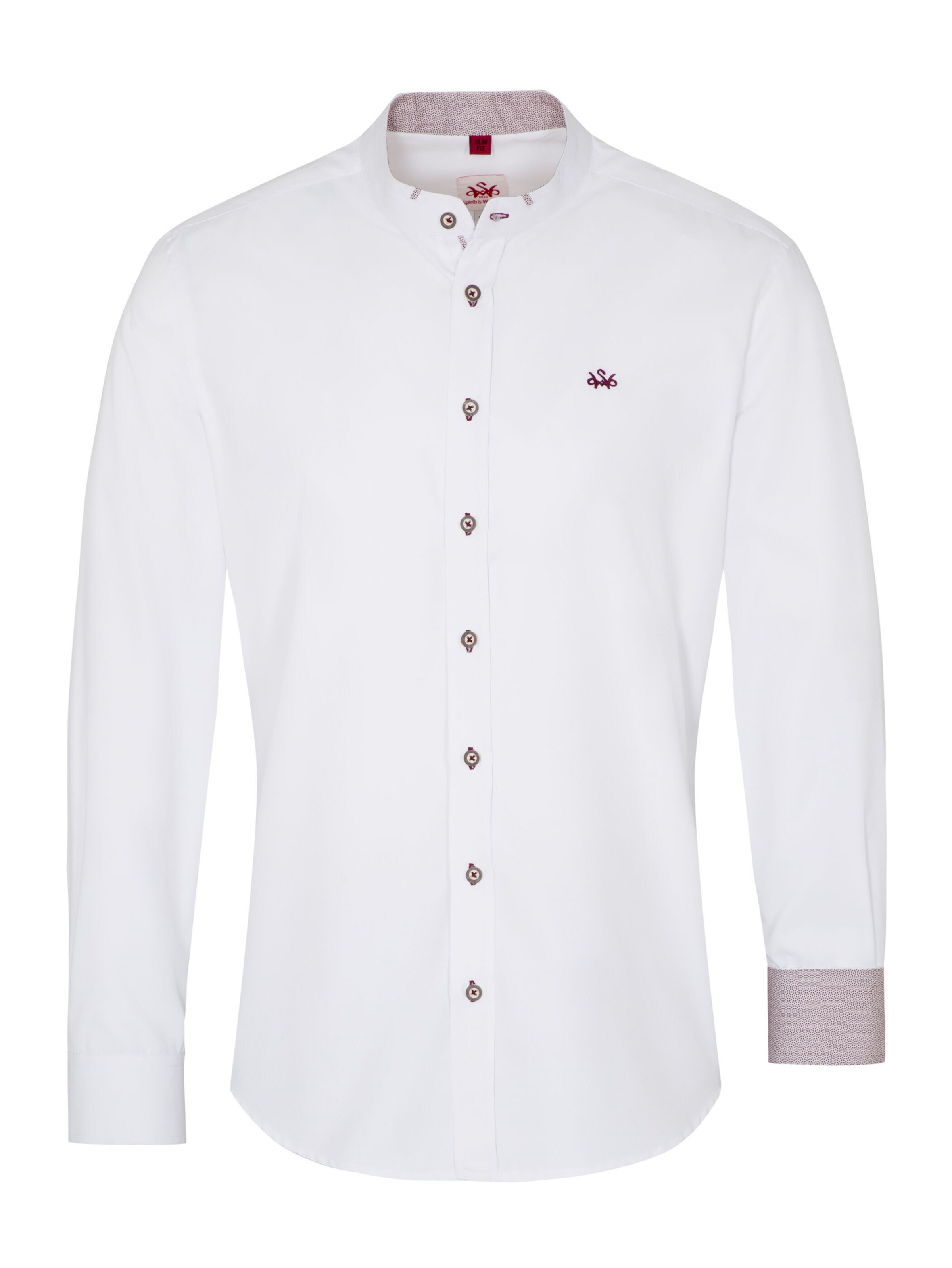 Coupe regular Chemise folklorique 'Folker' SPIETH & WENSKY en blanc : devant