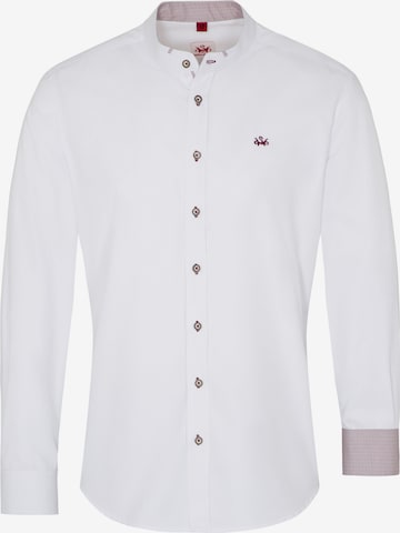 Coupe regular Chemise folklorique 'Folker' SPIETH & WENSKY en blanc : devant