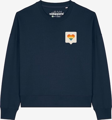 Felpa 'Von Herzen ' di Watapparel in blu: frontale
