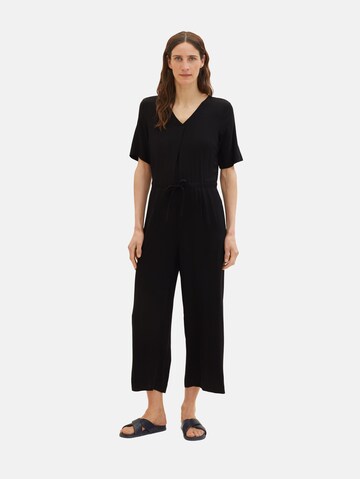 Tuta jumpsuit di TOM TAILOR in nero: frontale