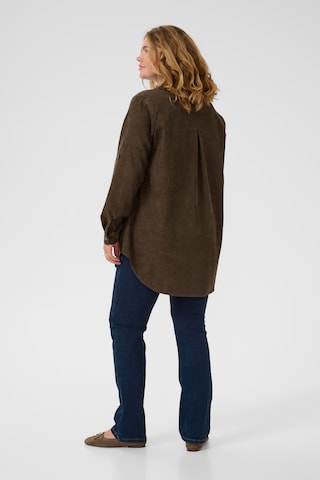 KAFFE CURVE Bluse 'Verana' in Braun