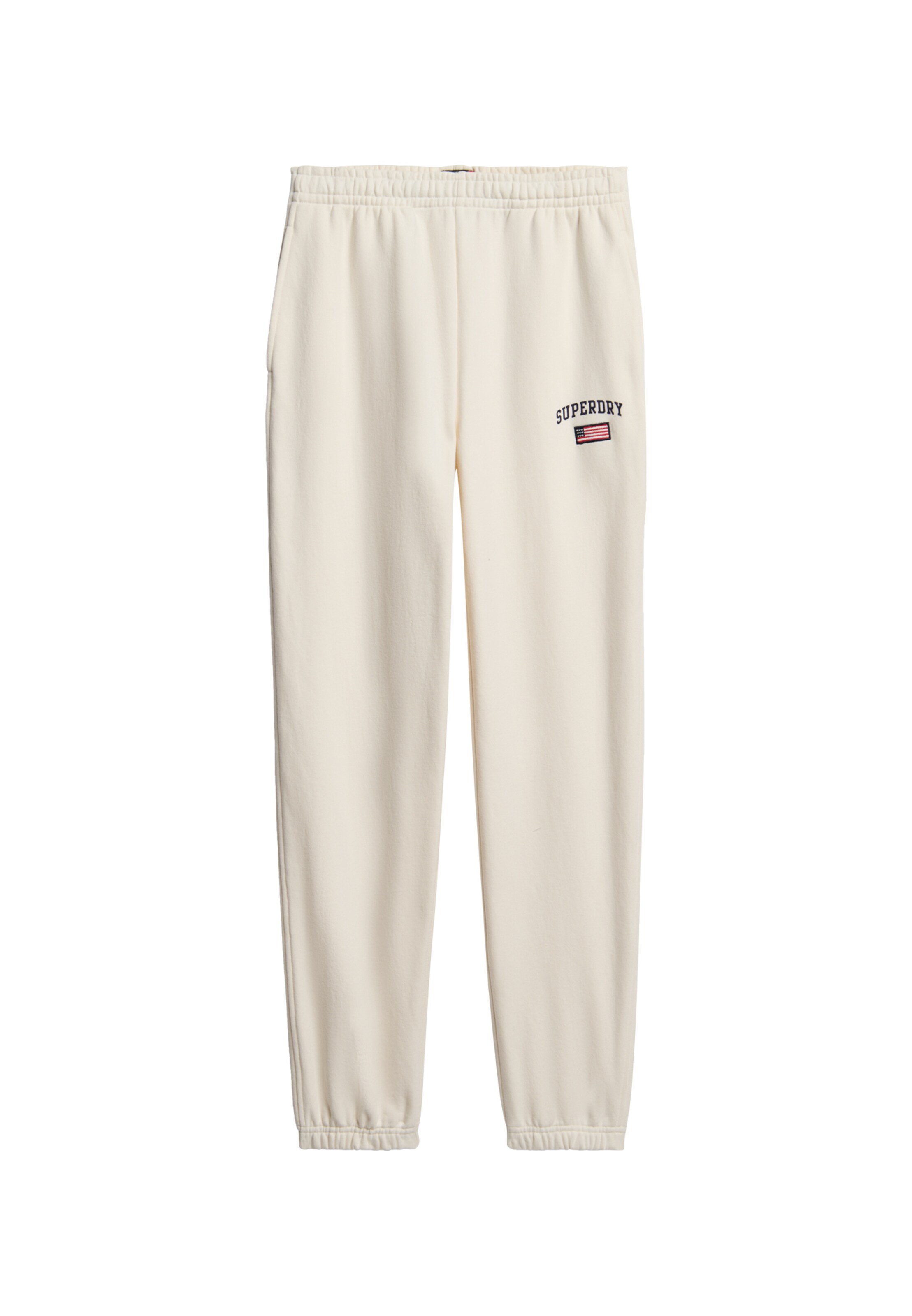 Superdry & Co Tapered Pants 'Athletic Essential' in White: front