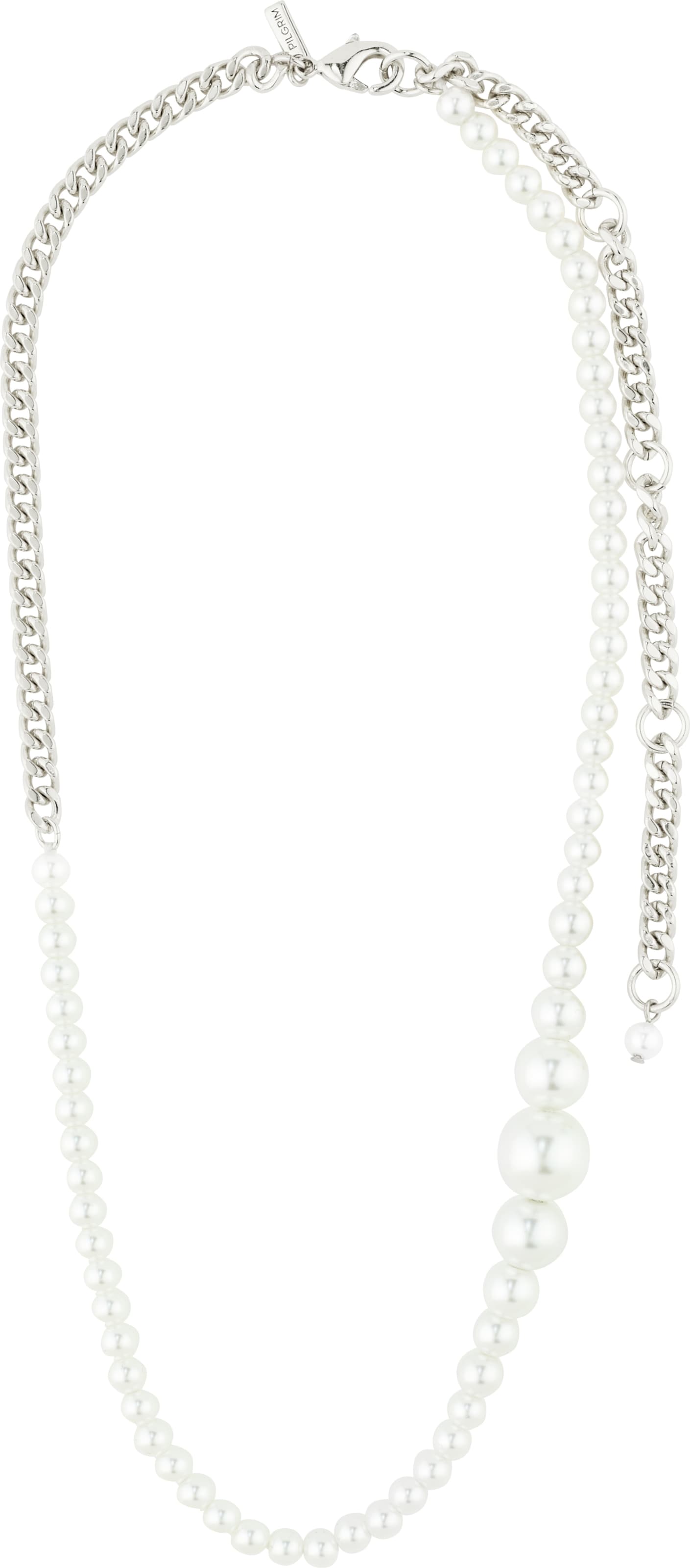 Pilgrim Kette 'Relando' in silber / perlweiß, Produktansicht