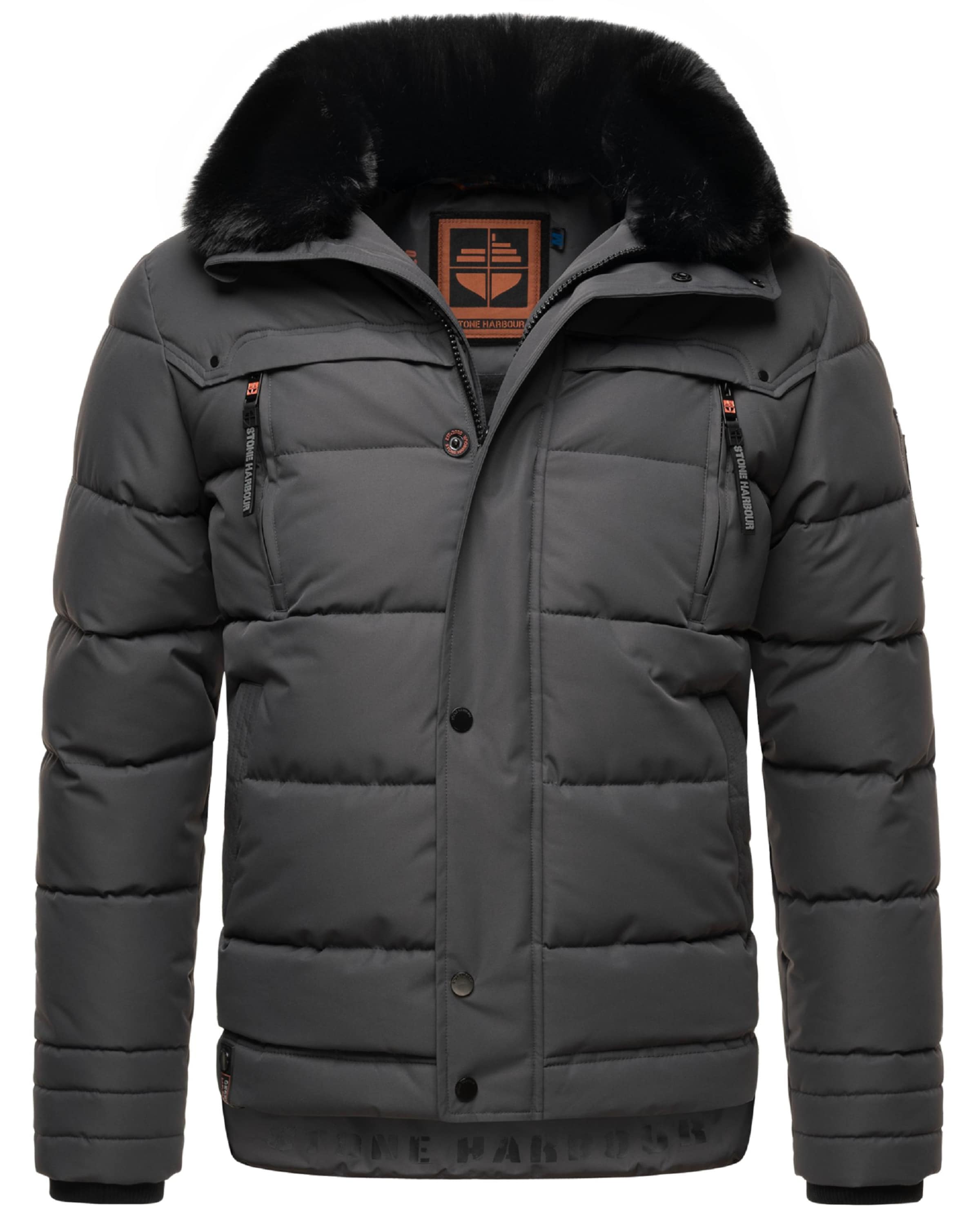 STONE HARBOUR Jacke 'Witaas' in Grau: Vorderseite