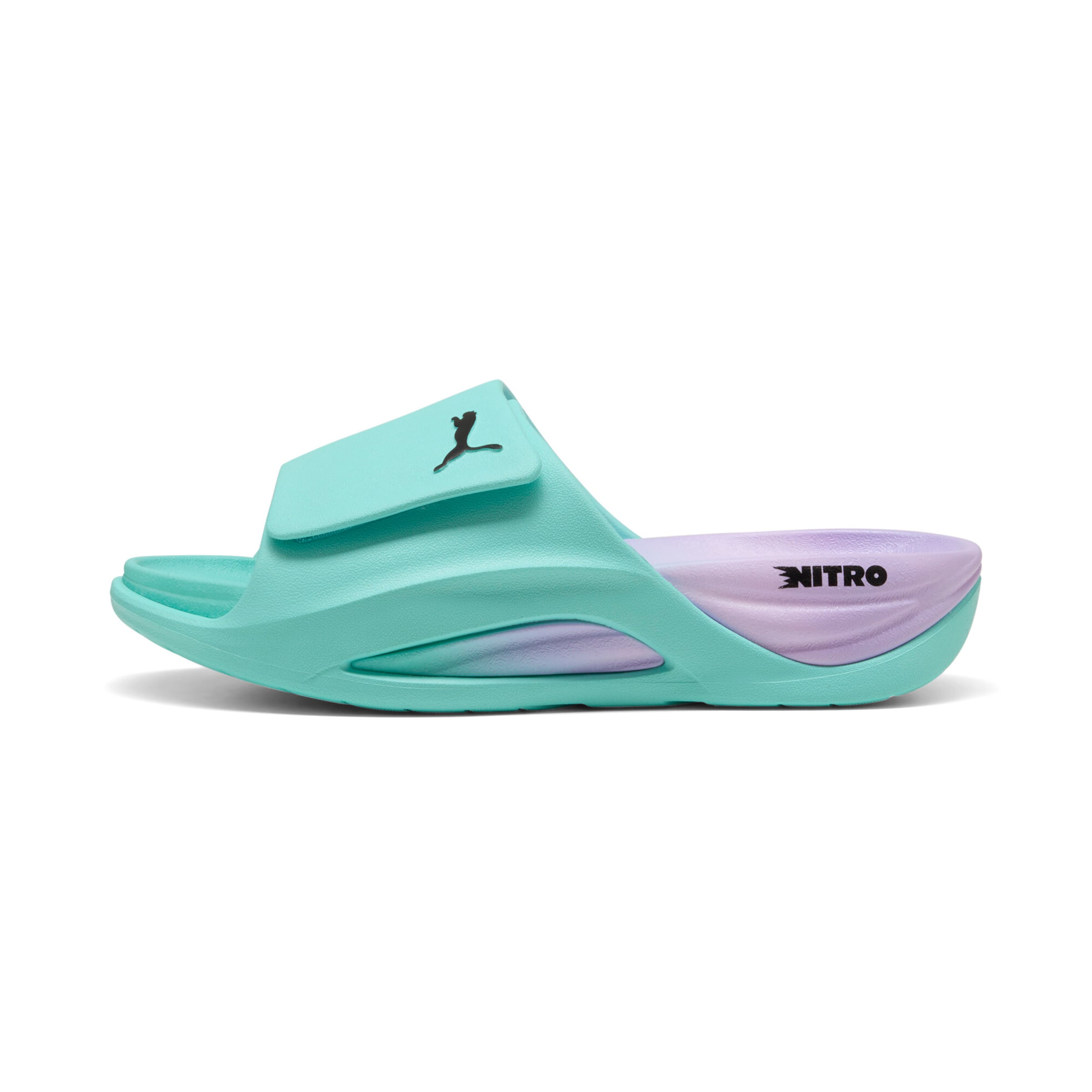 PUMA Mules in Green: front