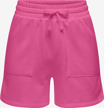 JDY Loose fit Pants 'PARIS' in Pink: front