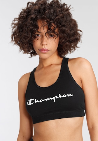 Champion Authentic Athletic Apparel Sports Bra in Black: front