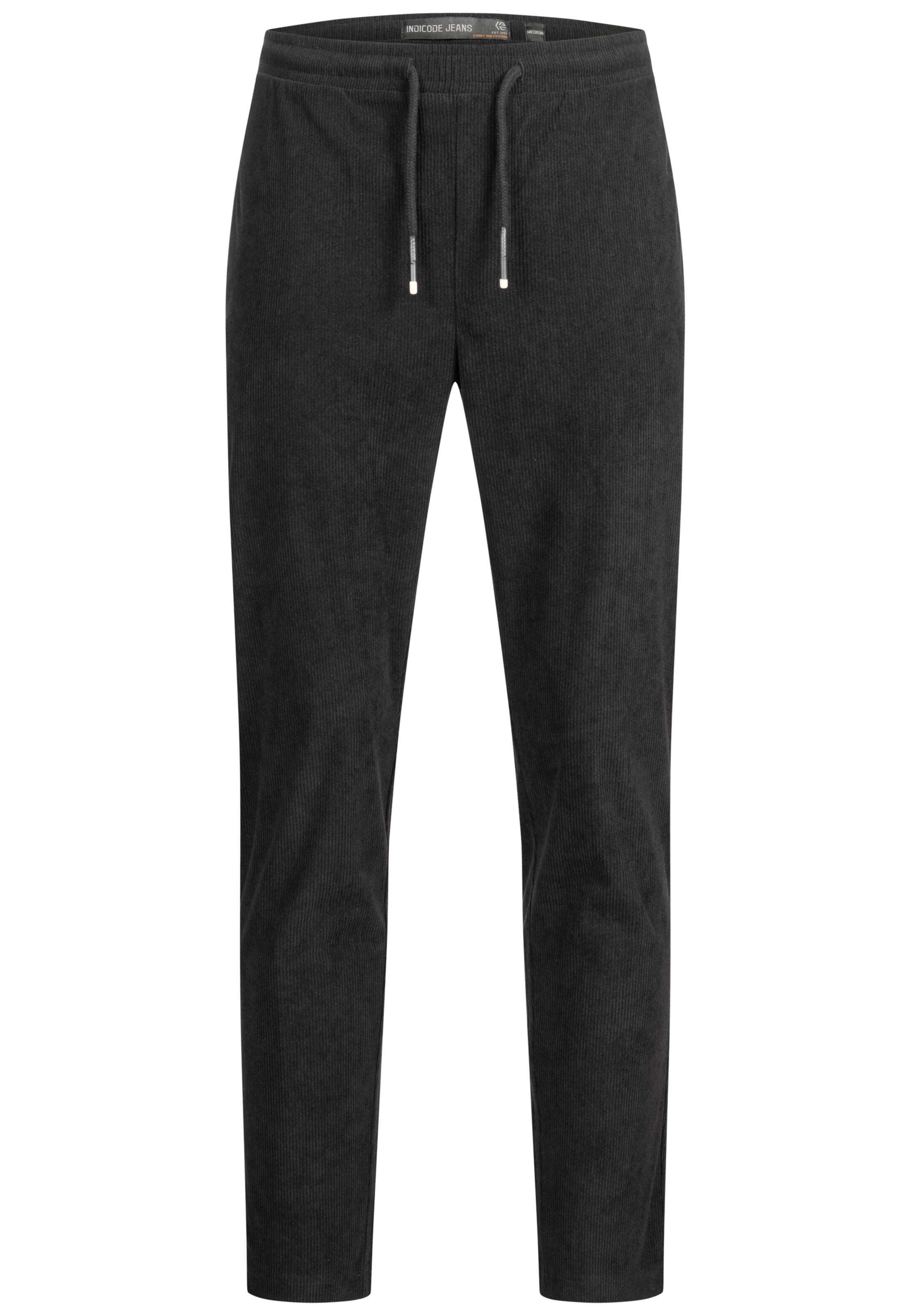 INDICODE JEANS Chino Pants ' Nemoto ' in Black: front