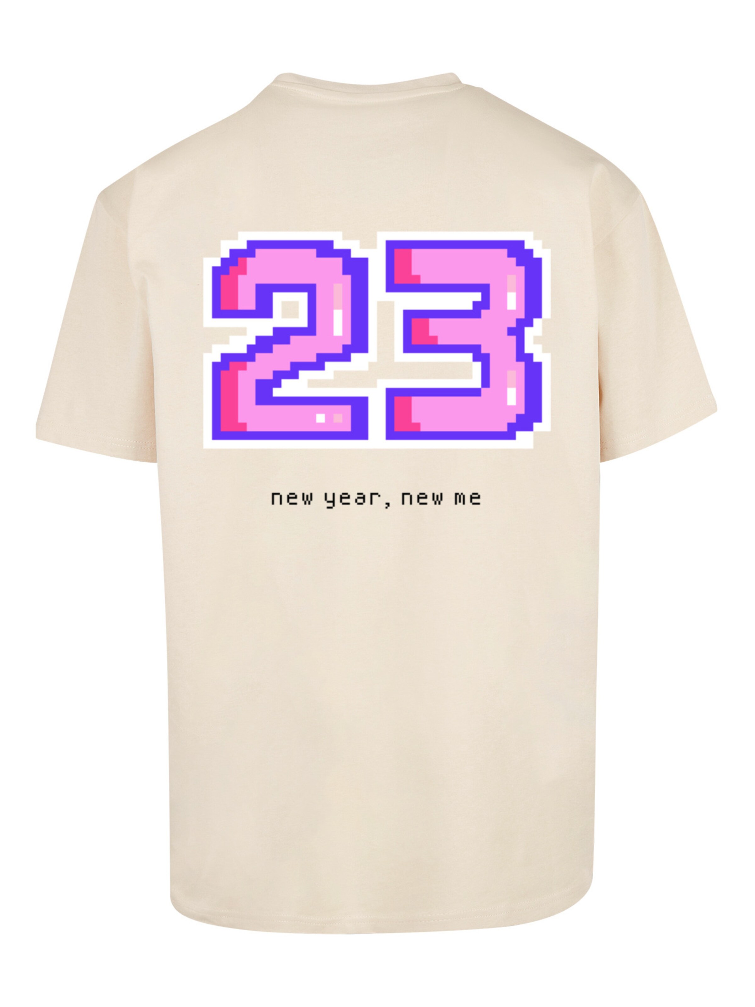 F4NT4STIC Shirt 'SIlvester Party Happy People Only' in Beige