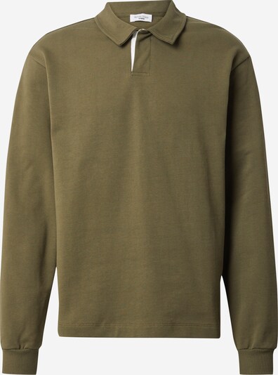 ABOUT YOU x Kevin Trapp Sweater majica 'LUKE' u maslinasta / bijela, Pregled proizvoda
