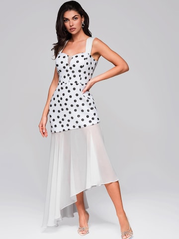 Robe de soirée Ombre en blanc : devant