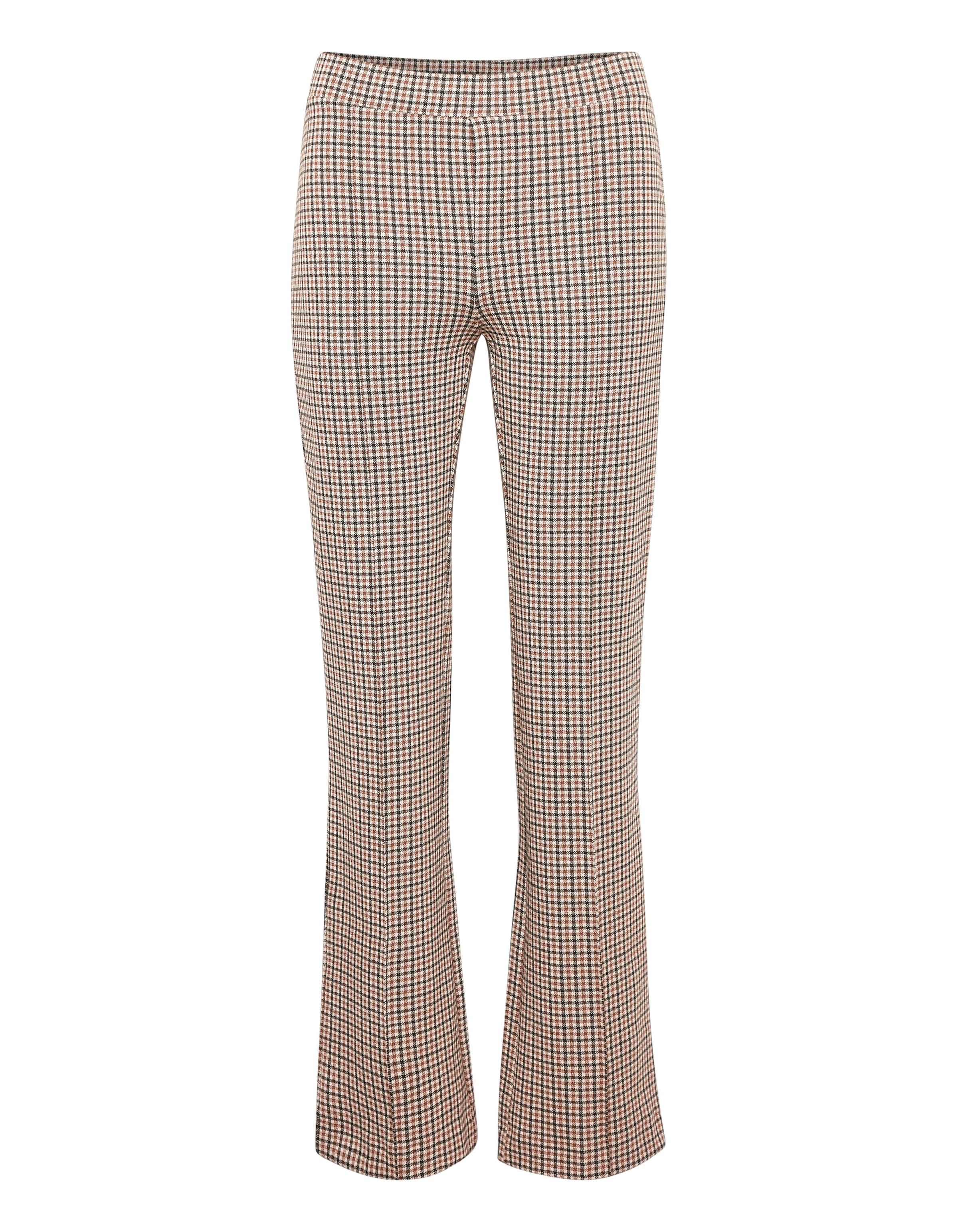 Part Two Разкроени Панталон с ръб 'Pontas' в кафяво: отпред