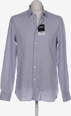 Zegna Button Up Shirt in M in Blue: front