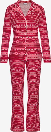 LASCANA Pyjama 'XMas Dog Classic' värissä punainen / valkoinen, Tuotenäkymä