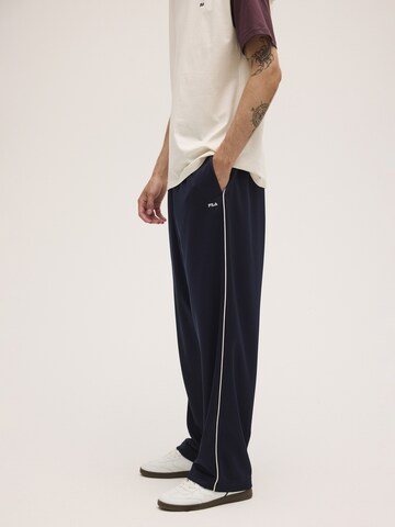 FILA Loosefit Broek 'LAVIS relaxed straight piping track pants' in Blauw: voorkant