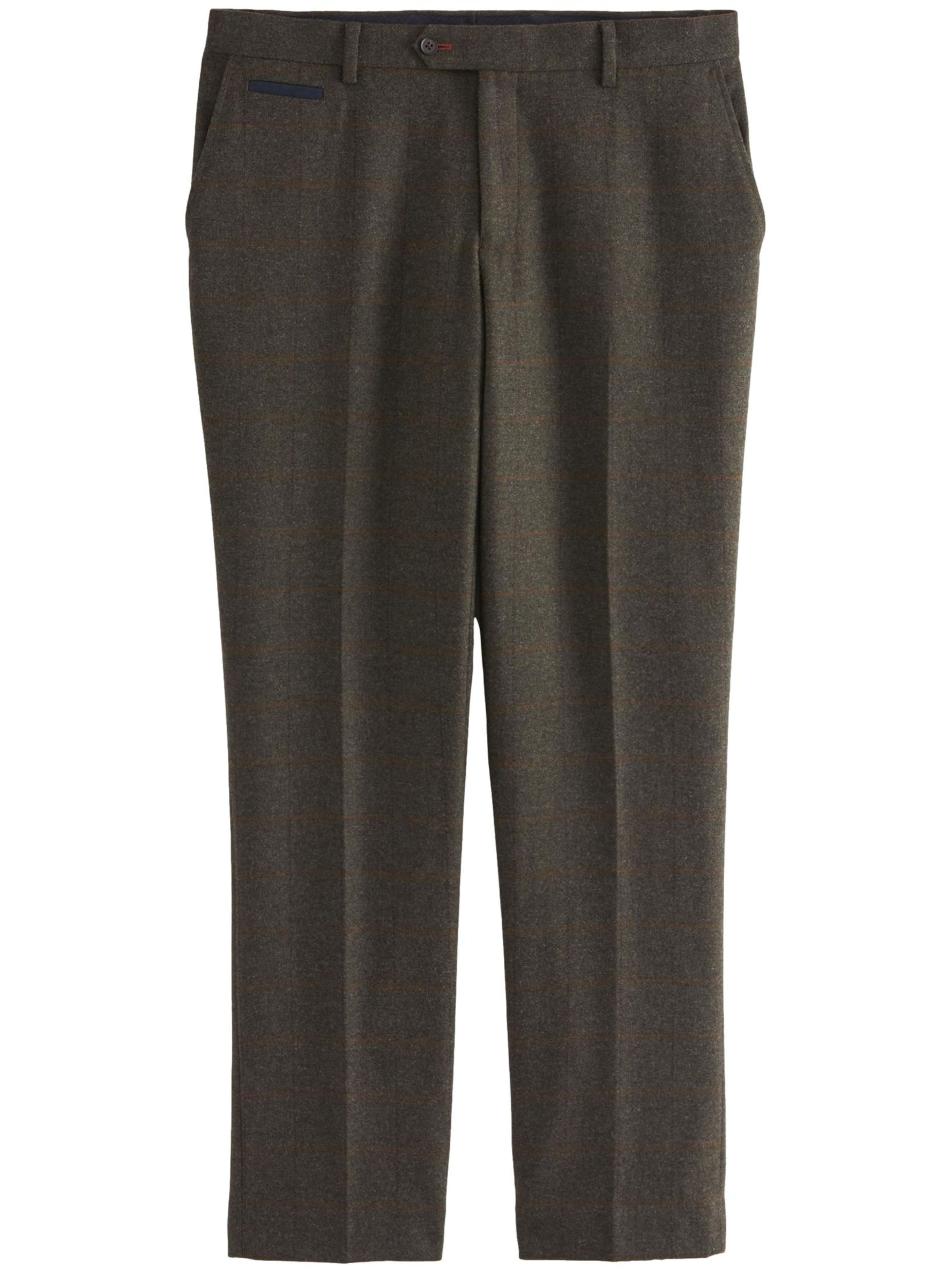 Pantaloni cu dungă Next pe albastru închis / sepie / verde pin, Vizualizare produs