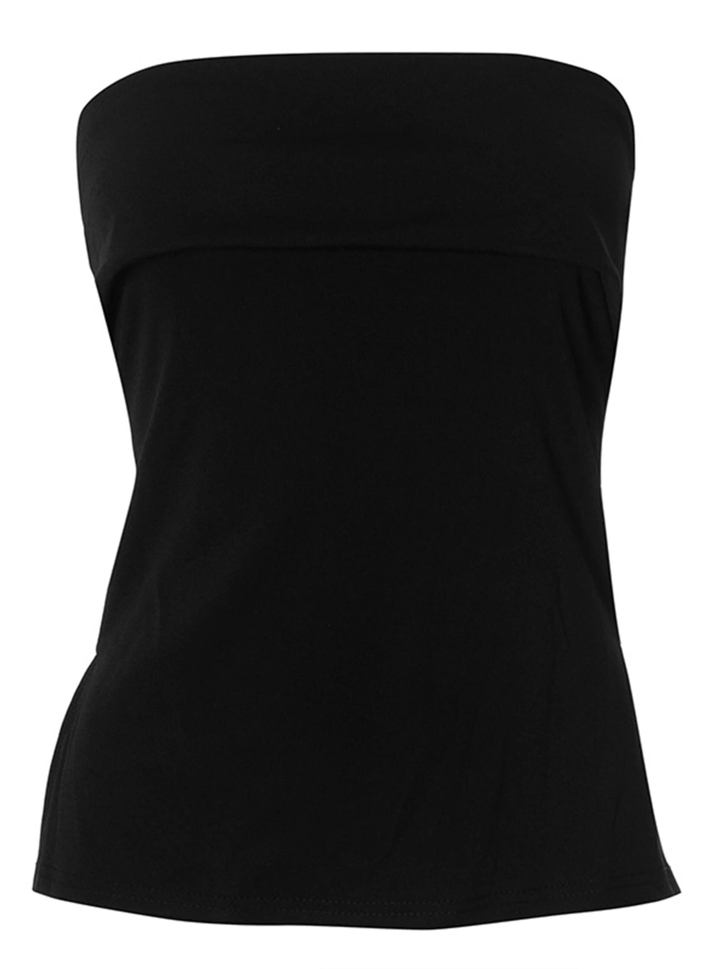 KoJooin Top 'Damen figurbetontes Sommer-Corsagen-Top in Uni,ärmellos mit Rücken,Bustier-Oberteil für Sommer' w rozmiarze S w kolorze czarnym, Podgląd produktu