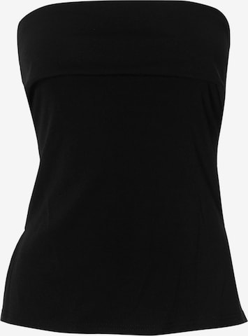 KoJooin Top 'Damen figurbetontes Sommer-Corsagen-Top in Uni,ärmellos mit Rücken,Bustier-Oberteil für Sommer' w kolorze czarny: przód