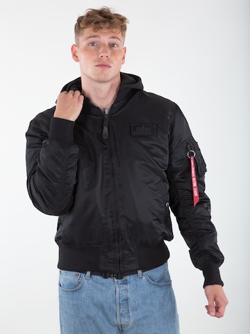 ALPHA INDUSTRIESPrijelazna jakna 'MA-1 ZH' - crna boja: prednji dio