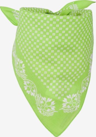 styleBREAKER Shawl 'Baumwolle Dreieckstuch mit Blümchen Muster' in Green: front
