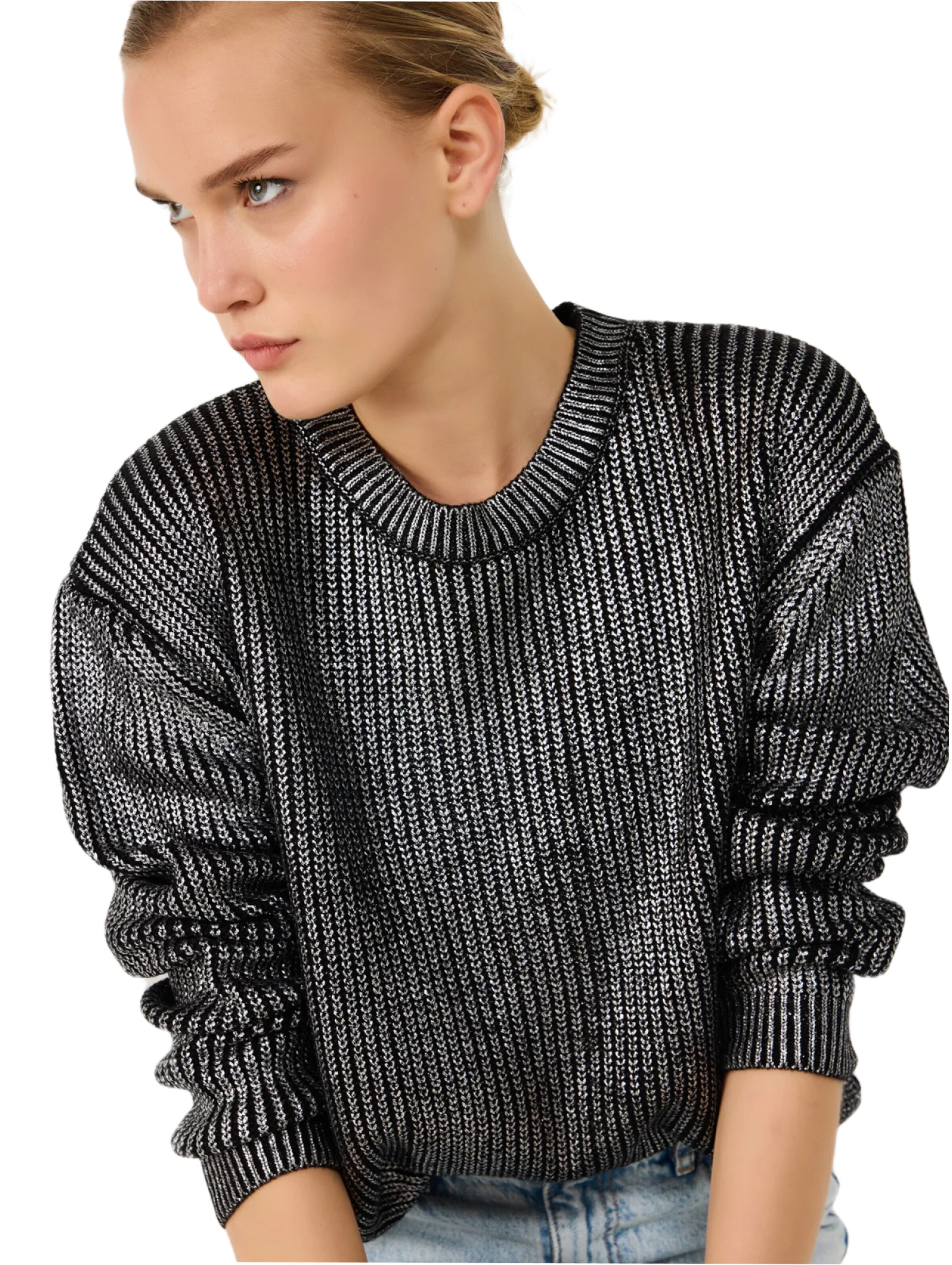 No Matter What Sweater in Silver