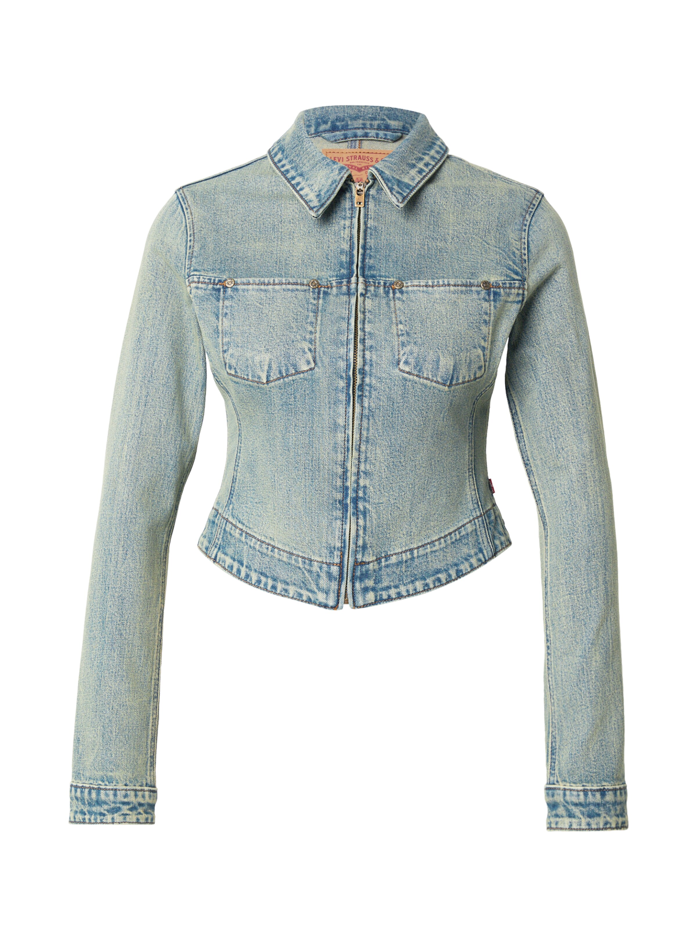 mėlyna LEVI'S ® Demisezoninė striukė 'Y2K Stretch Fitted Trucker Jacket': priekis